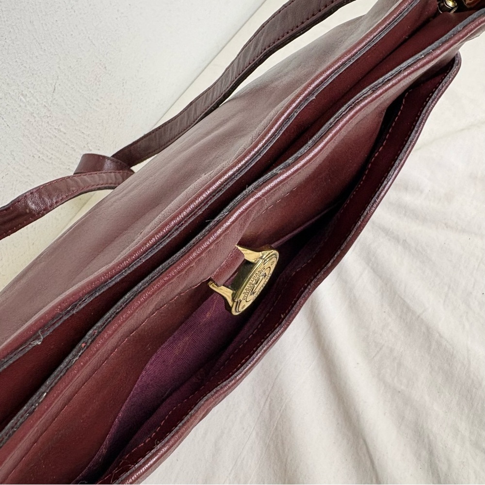 ETIENNE AIGNER Vintage Oxblood Burgundy Leather Crossbody Bag Purse Classic - Picture 13 of 16
